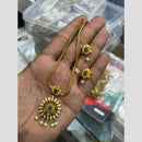 Sona Covering Delicate Pota Stone And Pearl Austrian Stone Necklace Set