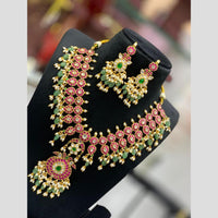 Sona Covering Delicate Pota Stone And Pearl Necklace Set