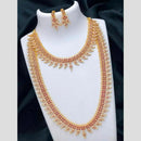Sona Covering Jadau Grand Pota Stone Double Necklace Set