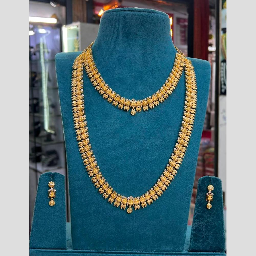 Sona Covering Fancy Austrian Stone Double Necklace Set
