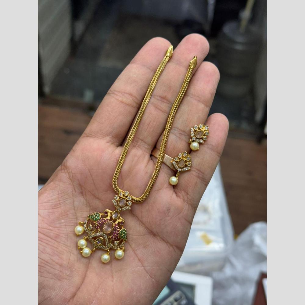 Sona Covering Delicate Crystal Stone And Austrian Stone Beads Necklace Set
