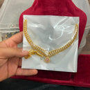 Sona Covering Glamorous Crystal Stone And Austrain Stone Necklace Set