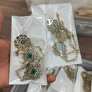Sona Covering Glamorous Crystal Stone And Austrain Stone Necklace Set