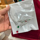Sona Covering Glamorous Crystal And Austrain Beads Necklace Set