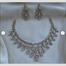 Sona Covering Glamorous Crystal Stone And Austrain Stone Necklace Set