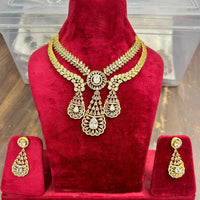 Sona Covering Designer American Daimond Necklace Set