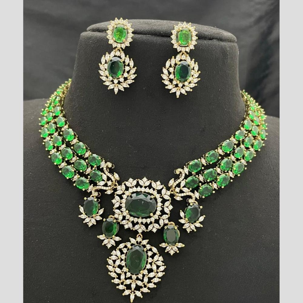 Sona Covering Designer American Daimond Necklace Set