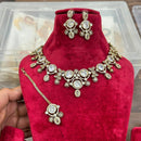 Sona Covering Exquisite Polki Kundan And Austrian Stone Designer Necklace Set