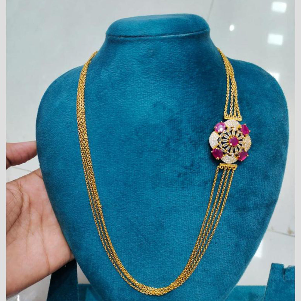 Sona Covering Premium Crystal Stone Maharani Style Long Necklace