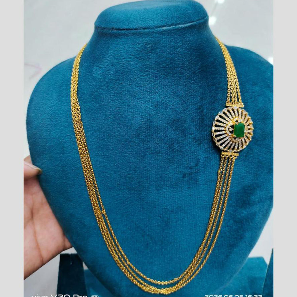 Sona Covering Premium Crystal Stone Maharani Style Long Necklace