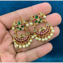 Sona Covering Graceful Pota Stone And Pearl Dangler Earrings