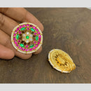 Sona Covering Gorgeous Pota Stone And Pearl Party Wear Studs Earrings