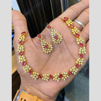 Sona Covering Glamorous Crystal Stone And Austrian Stone Necklace Set