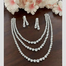 Sona Covering Glamorous Crystal Stone Multi Layer Necklace Set