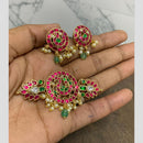 Sona Covering Glamorous Pota Stone Pearl  And Beads Pendent  Set