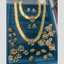 Sona Covering Glamorous Jadau Pota Stone And Pearl Changeable Temple Double Necklace Set