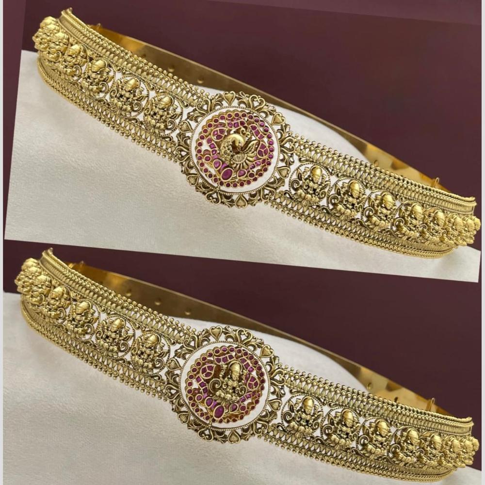 Sona Covering Traditional Jadau Pota Stone Temple Design Kamarbandh for Women (Assorted)
