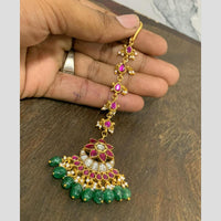 Sona Covering Designer Pota Stone And Beads Jadau Maangtikka