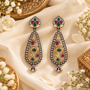 Urthn Trendy 2 Tone Dangler Earrings for Women | Modern Statement Jewellery for Party & Festive Wear