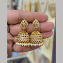 Sona Covering Graceful Austrian Stone And Pota Stone Pearl Jhumki Earrings