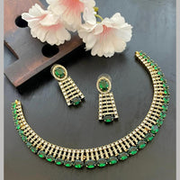 Sona Covering Glamorous Crystal Stone And Austrian Stone Necklace Set