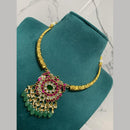 Sona Covering Elegant Pota Stone Beads And Pearl Necklace Set