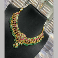 Sona Covering Elegant Jadau Pota Stone Beads And Pearl Necklace Set