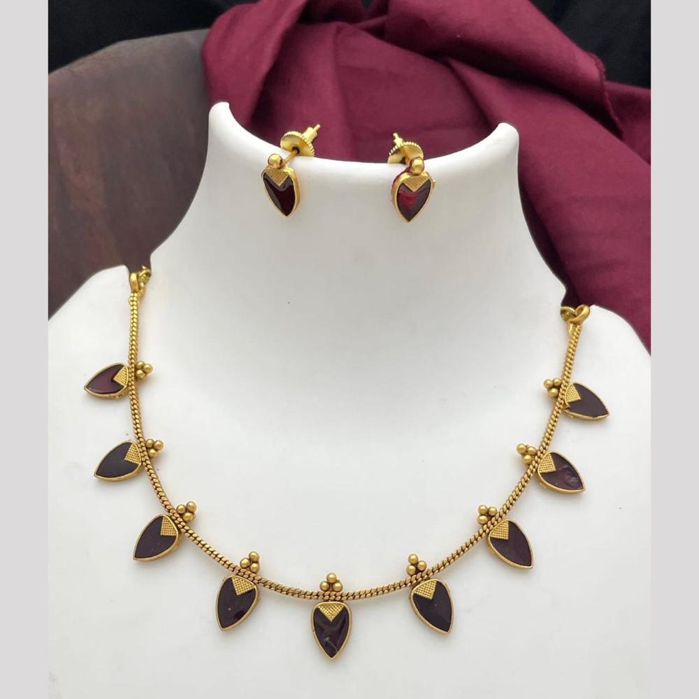 Sona Covering Luxury  Pota Stone And Pearl Necklace Set