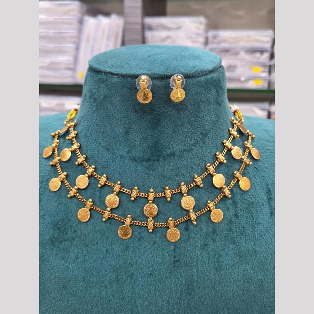 Sona Covering Gold Plated Temple Necklace Set