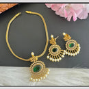 Sona Covering Glamorous Gold Plated Crystal Stone And Pearl Necklace Set