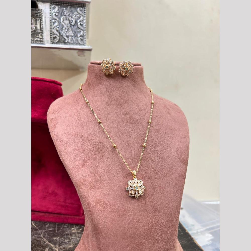 Sona Covering Glamorous Polki Kundan Stone Pendent Set
