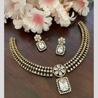 Sona Covering American Diamond Necklace Set with Matching Earrings