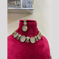 Sona Covering American Diamond Choker Necklace Set with Matching Earrings