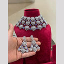Sona Covering American Diamond Choker Necklace Set with Matching Earrings