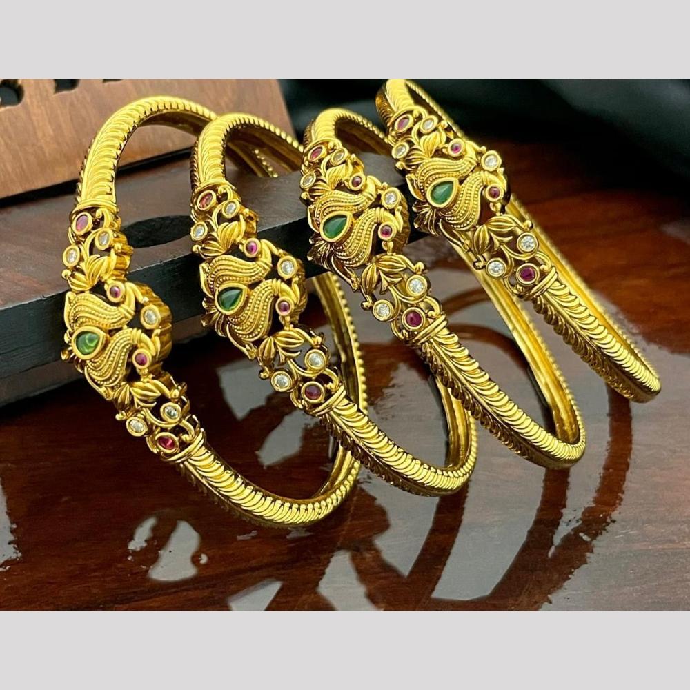Sona Covering Premium Pota Stone Designer Bangles Set