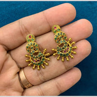 Sona Covering Royal Pota Stone And Pearl Dangler Earrings