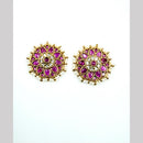 Sona Covering Gorgeous Pota Stone And Pearl Party Wear Studs Earrings
