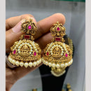 Sona Covering Premium Pota Stone Pearl Temple Jhumki Earrings