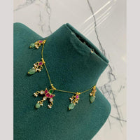 Sona Covering Delicate Pota Stone And Pearl Necklace