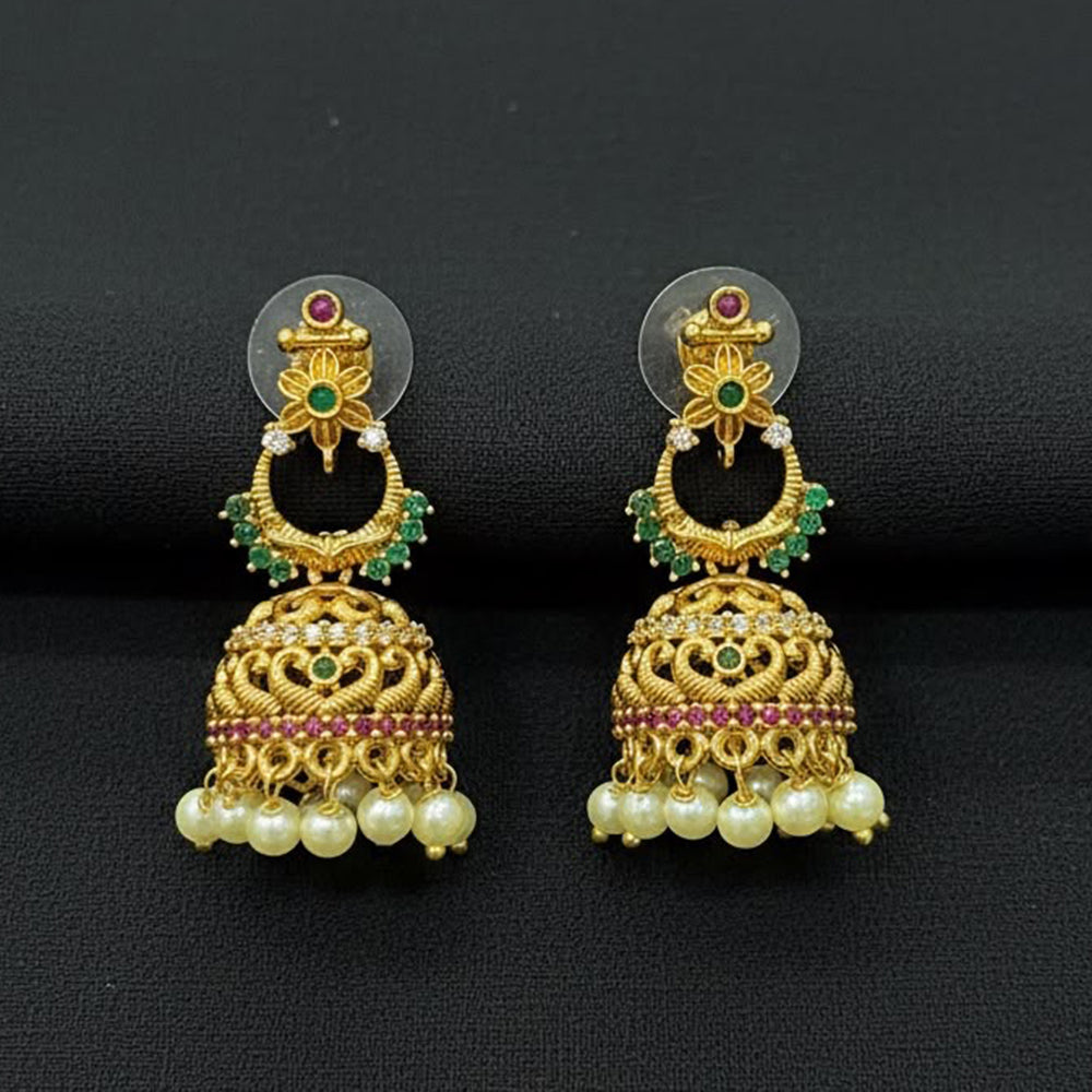 Sona Covering Elegant Austrian Stone Jhumki Earrings
