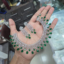 Sona Covering Designer American Daimond Necklace Set