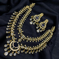 Sona Covering Designer American Daimond Necklace Set