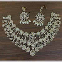 Sona Covering Designer American Daimond Necklace Set