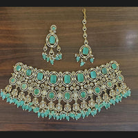 Sona Covering Designer American Daimond Choker Necklace Set