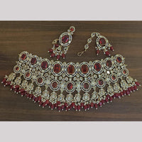 Sona Covering Designer American Daimond Choker Necklace Set