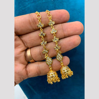 Sona Covering Royal Pota Stone And Pearl Jhumki Earrings