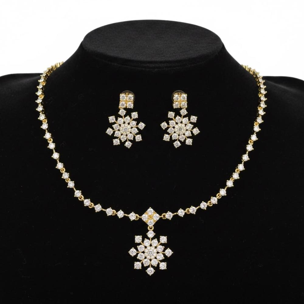 Sona Covering Glamorous Austrian Stone Necklace Set