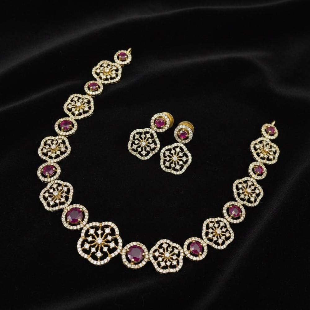 Sona Covering Glamorous Austrian Stone Necklace Set