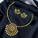 Sona Covering Glamorous Pota Stone  Necklace Set