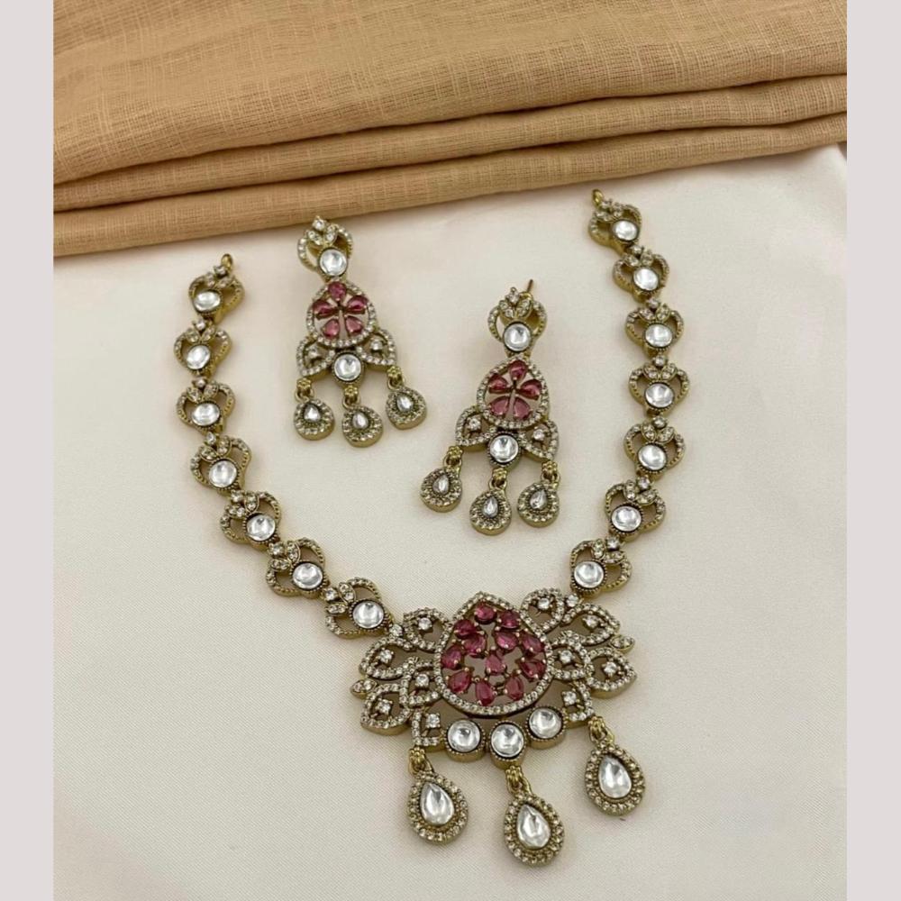 Sona Covering American Diamond  Necklace Set
